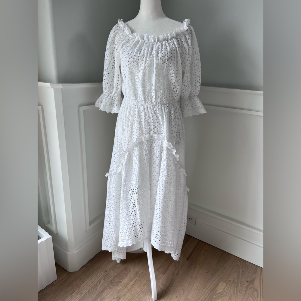 Dolce Gabbana  White Eyelet Dress size small